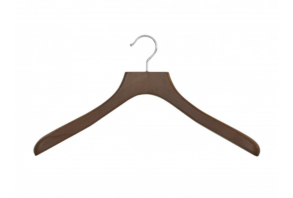 Cintre en bois avec épaule pour chemises vestes et manteaux (WIDE